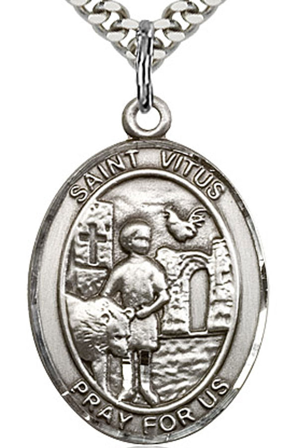 St. Vitus Medal, Sterling Silver, Large