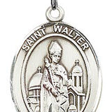 St. Walter of Pontnoise Medal, Sterling Silver, Large