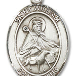 St. William of Rochester Medal, Sterling Silver, Large - No Chain