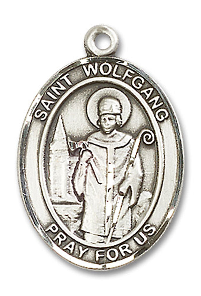 St. Wolfgang Medal, Sterling Silver, Large - No Chain