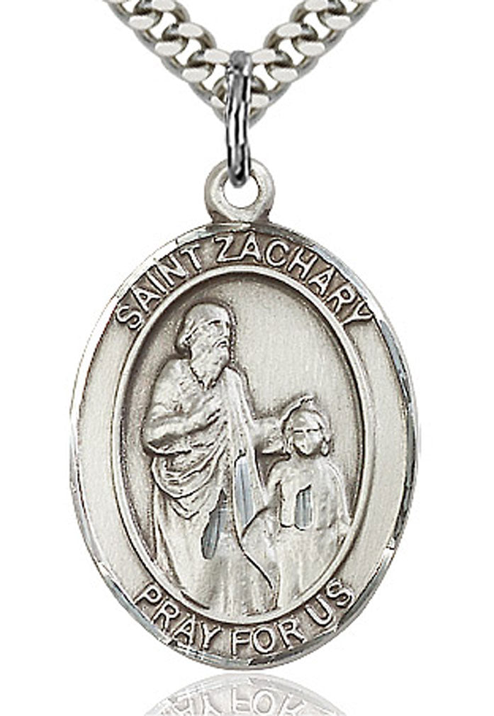 St. Zachary Medal, Sterling Silver, Large
