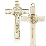 Women's 14 Karat Gold Filled St. Benedict Crucifix Pendant