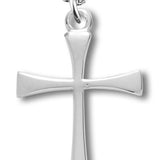 Women's Maltese Cross Necklace, Sterling Silver with Chain Options - 18&quot; 1.8mm Sterling Silver Chain + Clasp