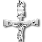 Women's Modern Maltese Crucifix Necklace, Sterling Silver with Chain Options - 18&quot; 1.8mm Sterling Silver Chain + Clasp