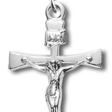Women's Modern Maltese Crucifix Necklace, Sterling Silver with Chain Options
