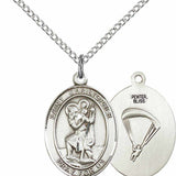 Women's Pewter Oval St. Christopher Paratrooper Medal