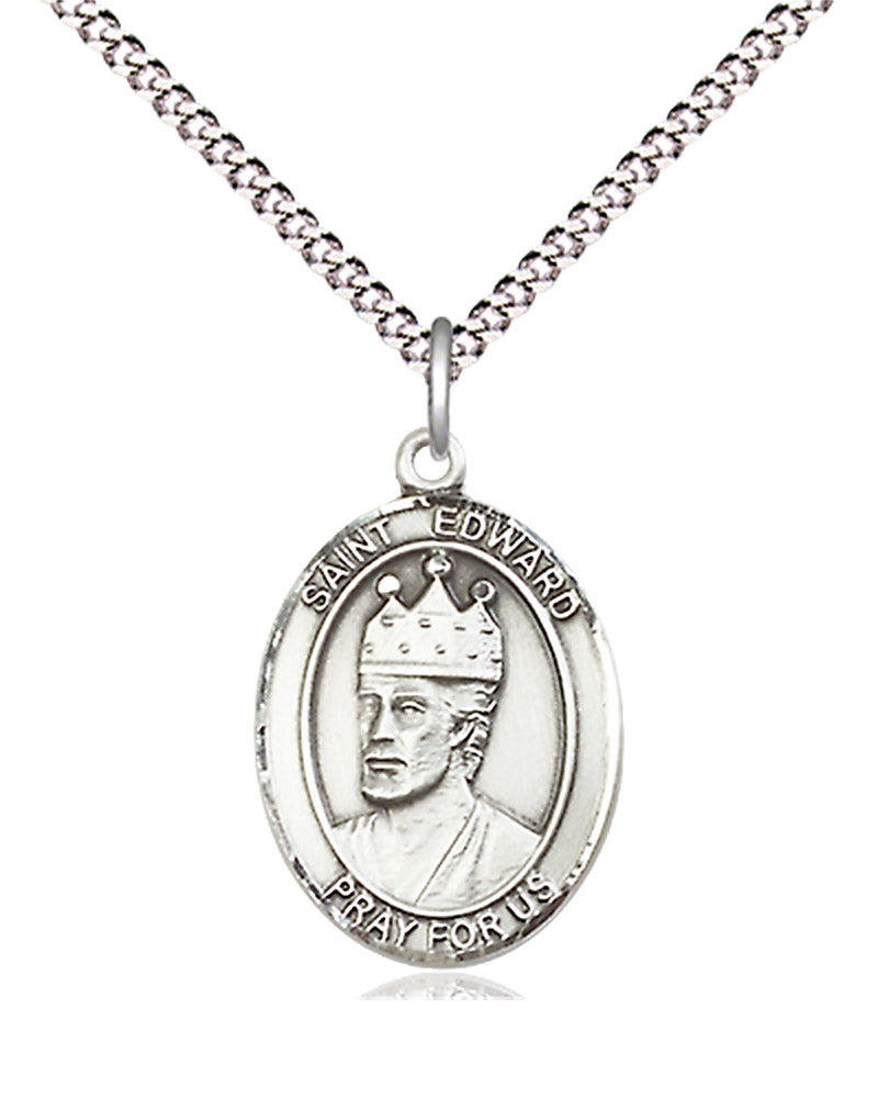 Women's Pewter Oval St. Edward the Confessor Medal