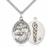 Women's Pewter Oval Sts. Cosmas and Damian Doctors Medal
