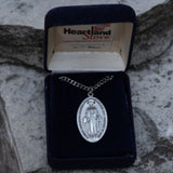 Large Men's Deluxe Sterling Silver Oval Miraculous Medal